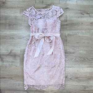 Adrianna Papell | Elegant Pink Cocktail Dress | Size 4 |